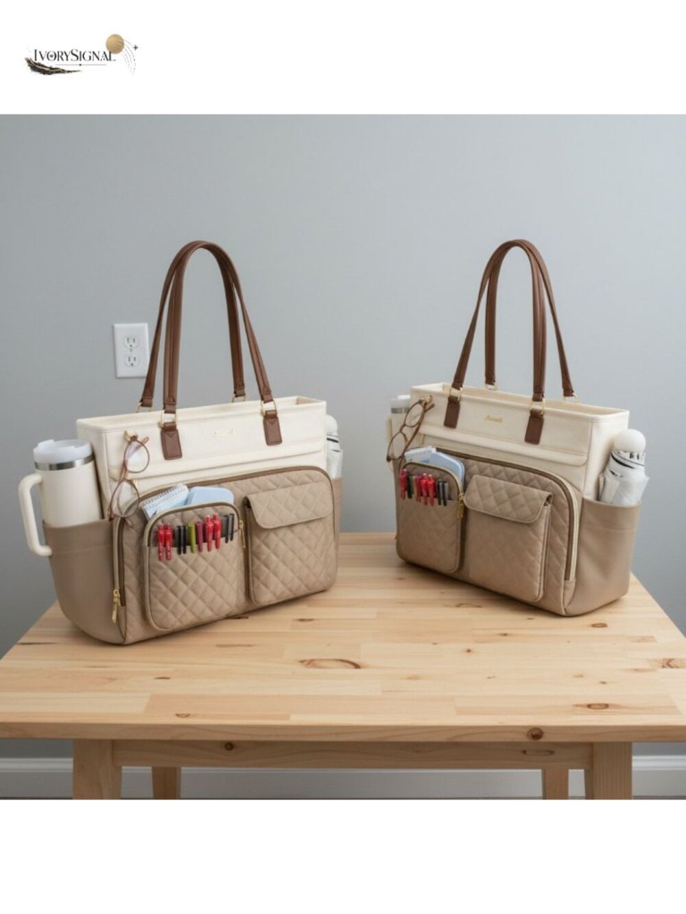 LOVEVOOK Large Tote Bag for Women Laptop Messenger Shoulder Bag Multi Pocket